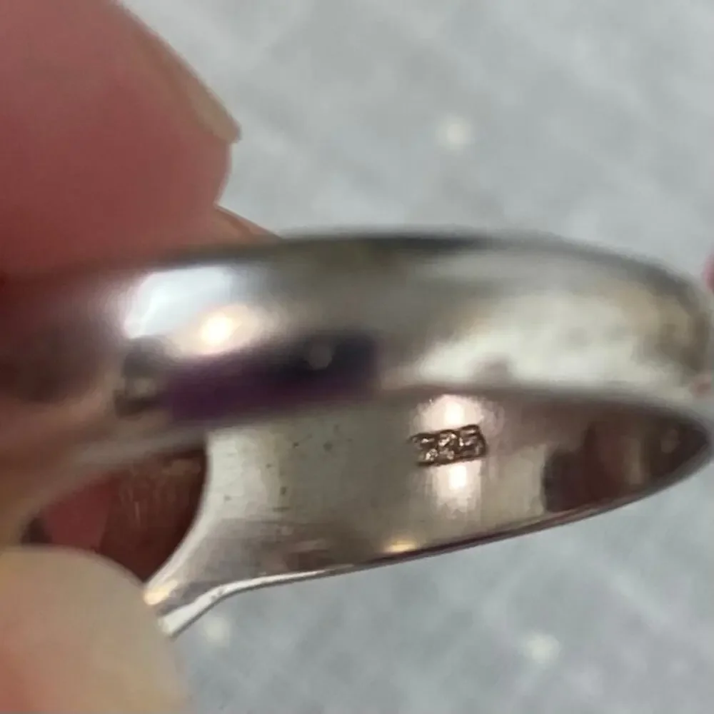 Vintage 925 Sterling Silver Cutout Open Heart Minimalist Ring Band 6.75 Chunky